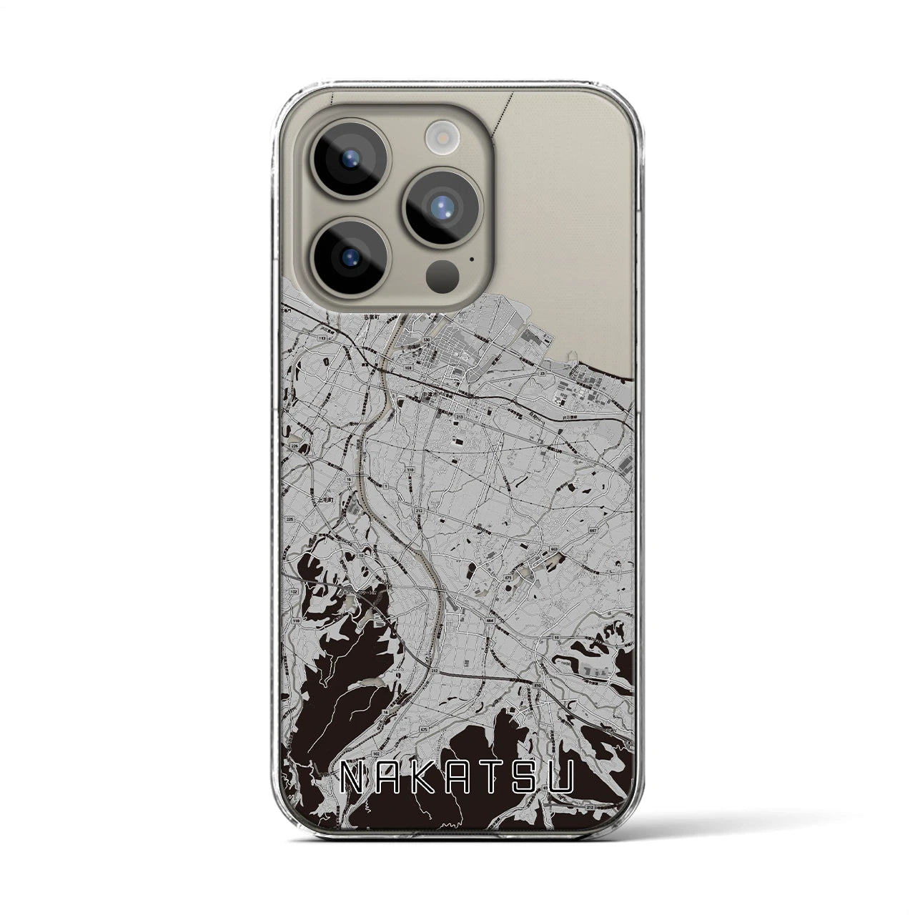 【中津(大分県)】地図柄iPhoneケース(クリアタイプ)