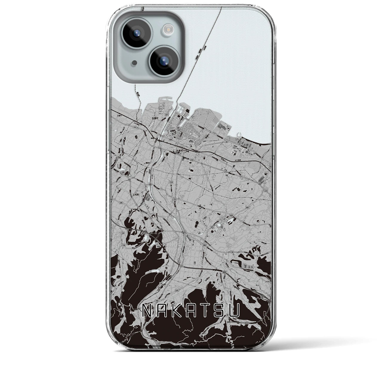 【中津(大分県)】地図柄iPhoneケース(クリアタイプ)