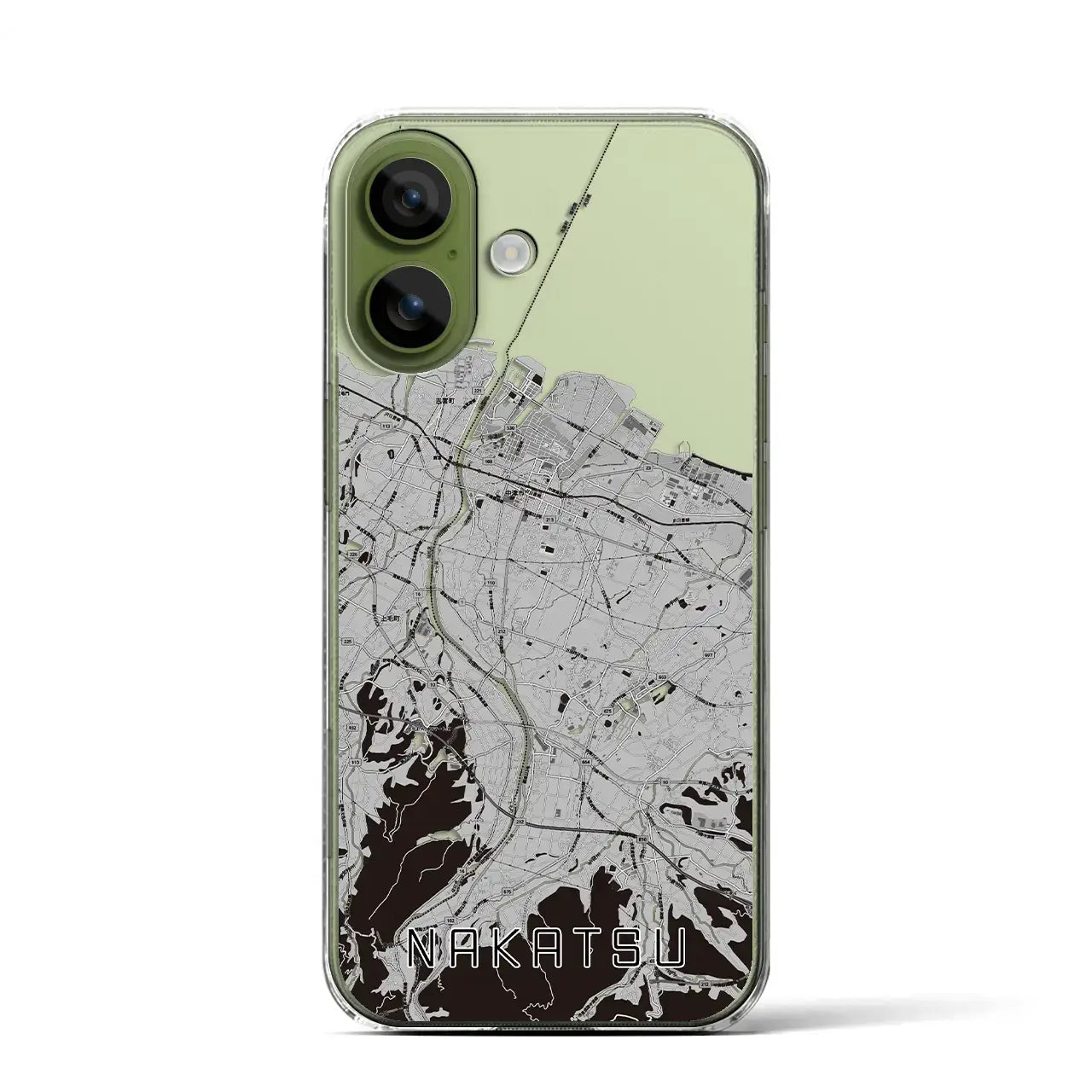 【中津(大分県)】地図柄iPhoneケース(クリアタイプ)