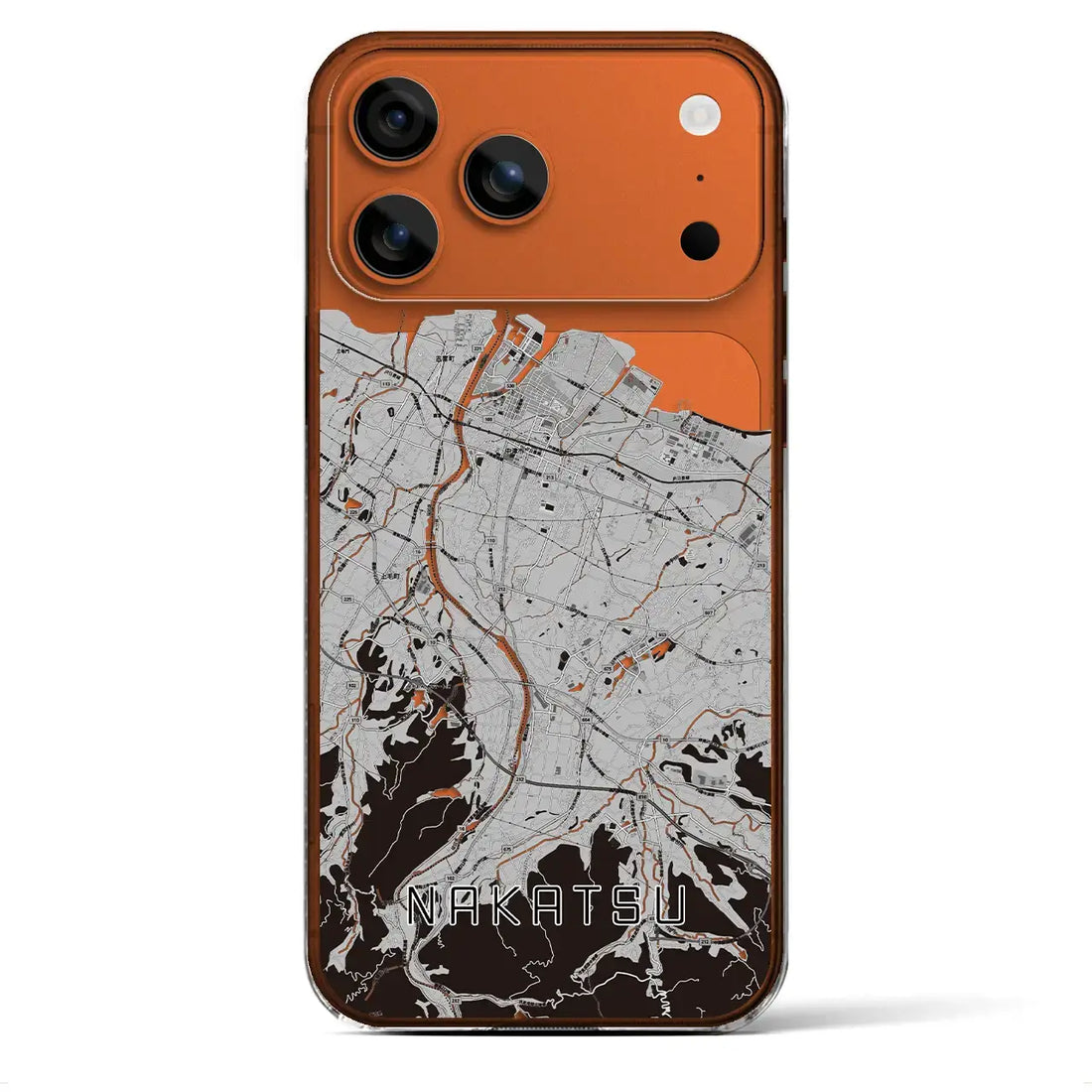 【中津(大分県)】地図柄iPhoneケース(クリアタイプ)