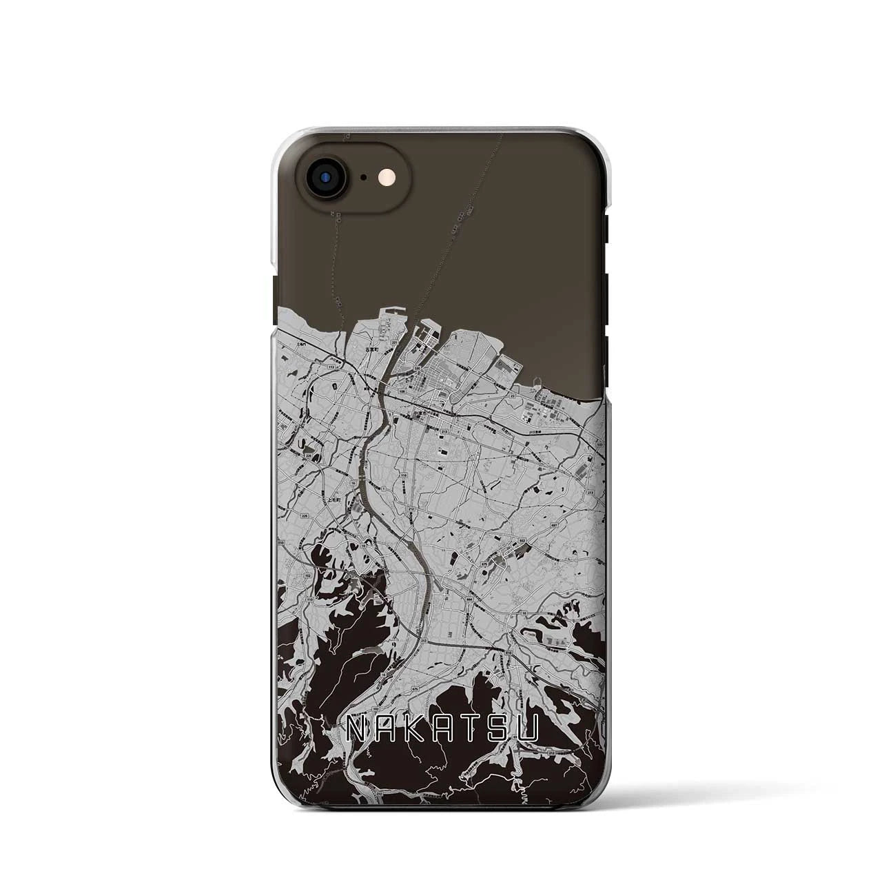 【中津(大分県)】地図柄iPhoneケース(クリアタイプ)