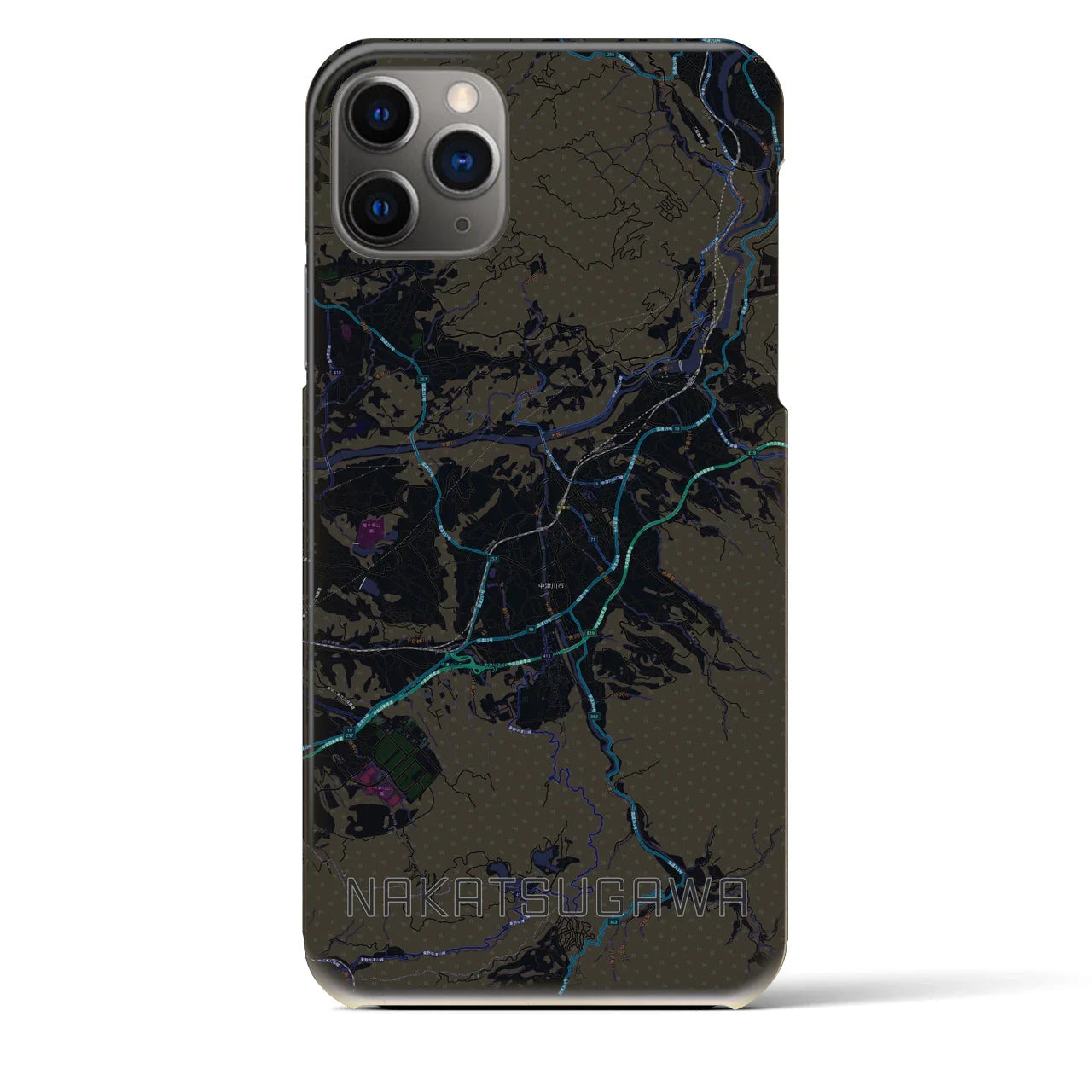 【中津川(岐阜県)】地図柄iPhoneケース(バックカバータイプ)