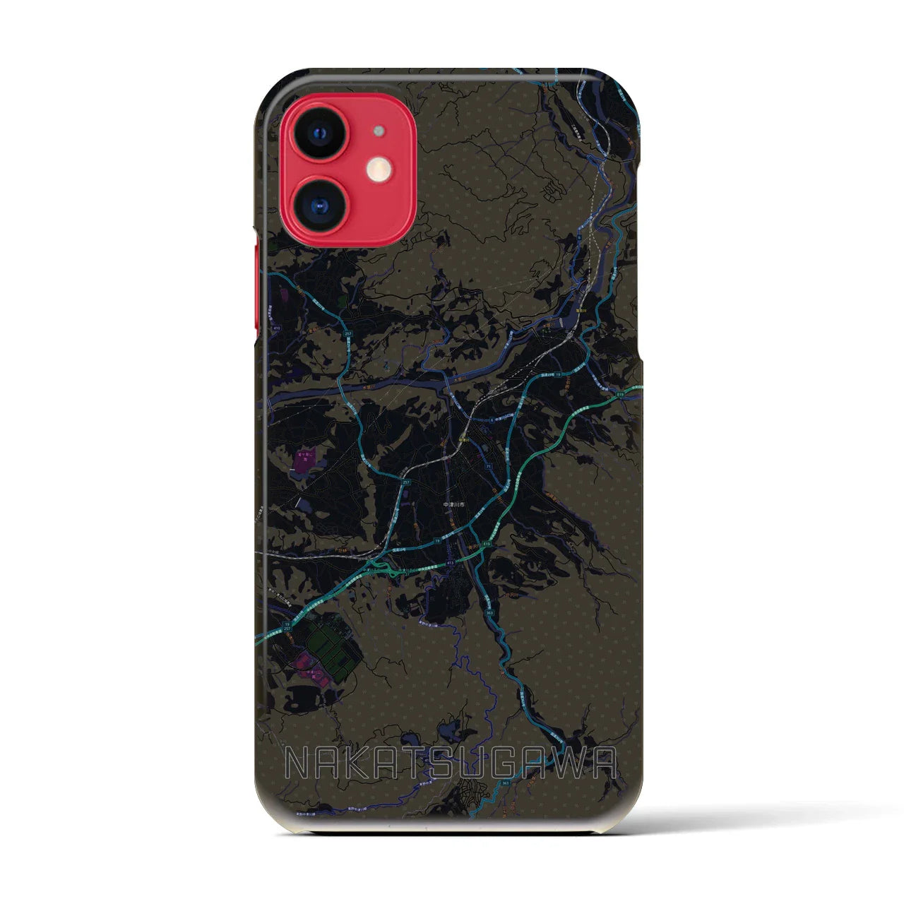 【中津川(岐阜県)】地図柄iPhoneケース(バックカバータイプ)