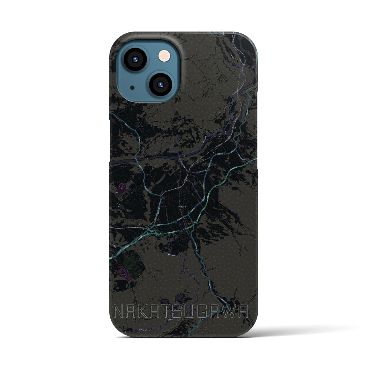 【中津川(岐阜県)】地図柄iPhoneケース(バックカバータイプ)