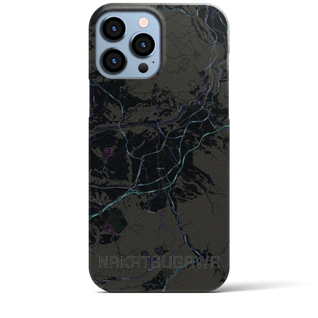 【中津川(岐阜県)】地図柄iPhoneケース(バックカバータイプ)