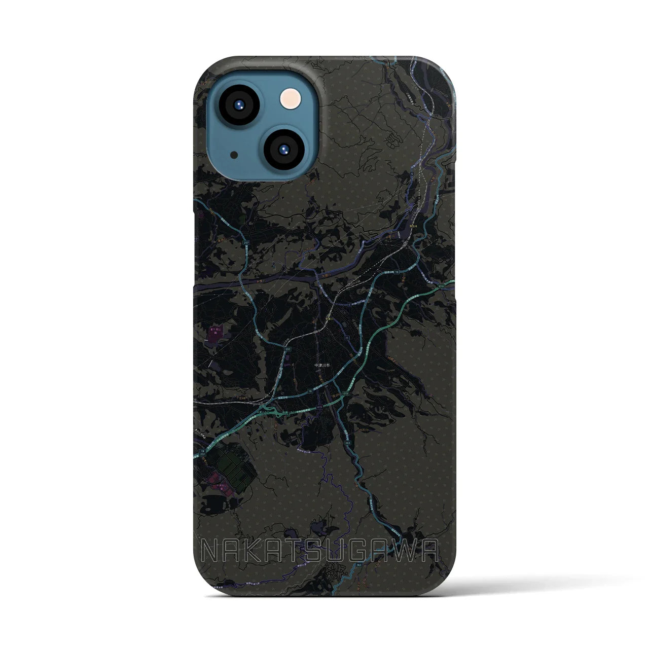 【中津川(岐阜県)】地図柄iPhoneケース(バックカバータイプ)