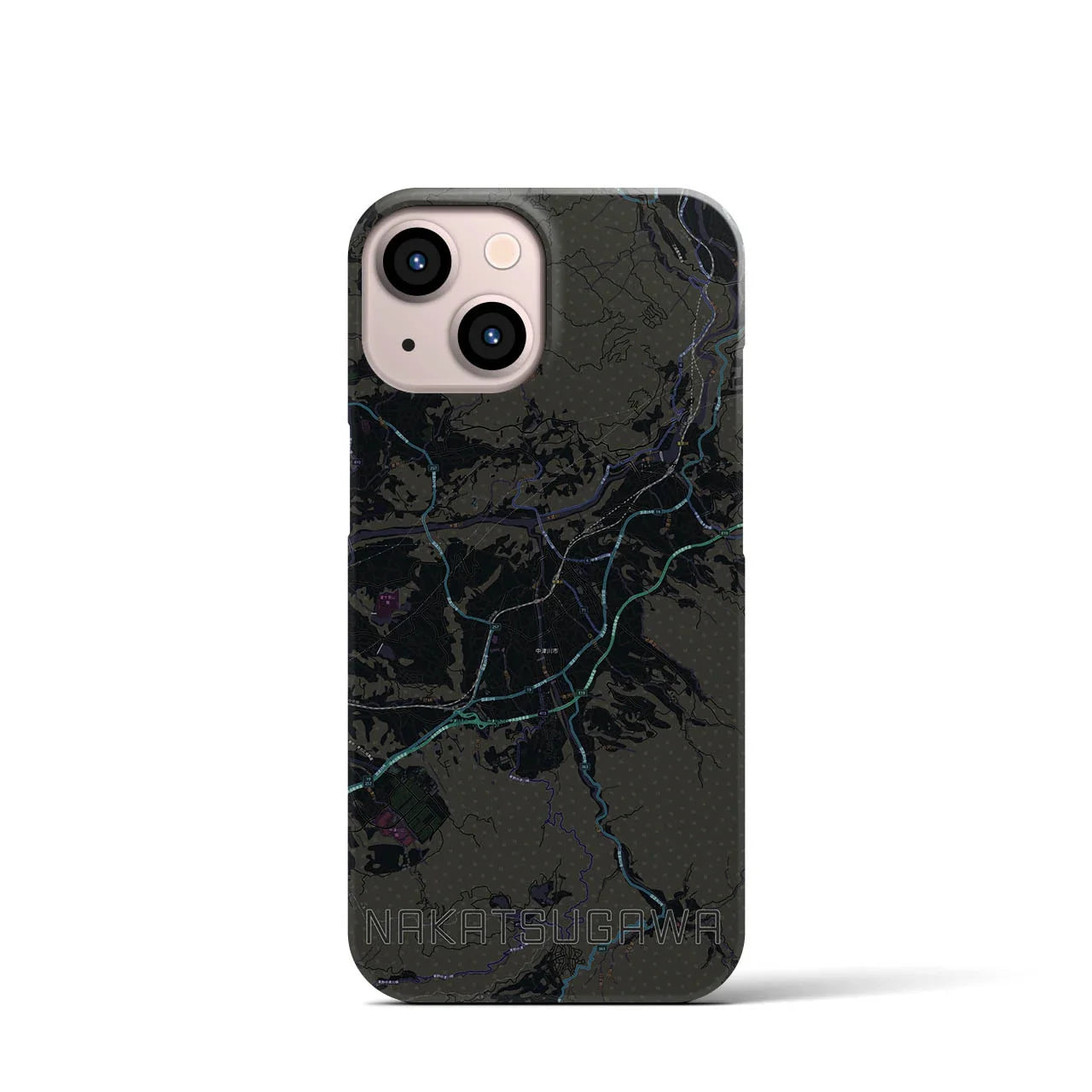 【中津川(岐阜県)】地図柄iPhoneケース(バックカバータイプ)