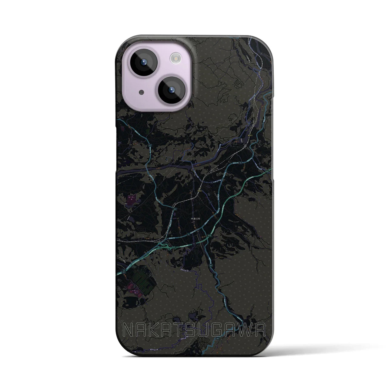 【中津川(岐阜県)】地図柄iPhoneケース(バックカバータイプ)