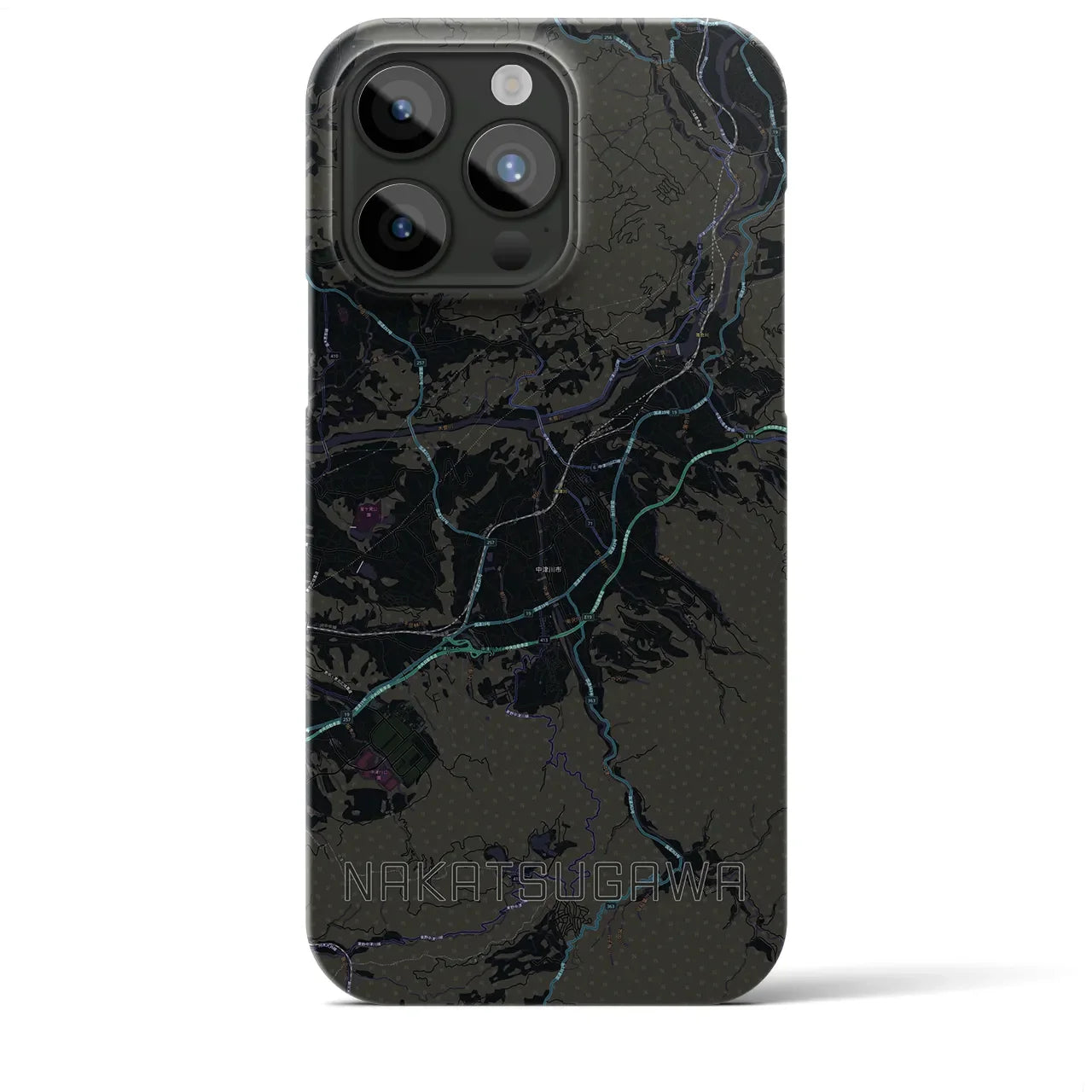 【中津川(岐阜県)】地図柄iPhoneケース(バックカバータイプ)