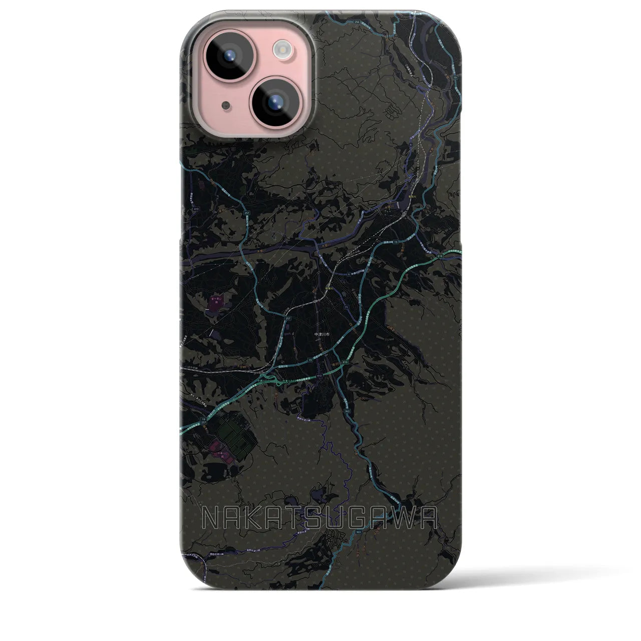 【中津川(岐阜県)】地図柄iPhoneケース(バックカバータイプ)