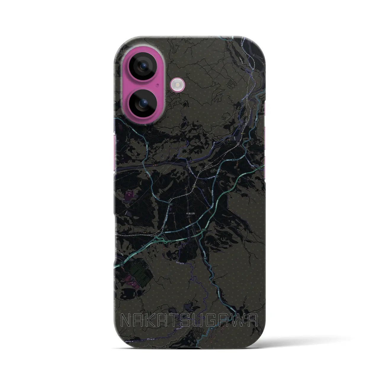 【中津川(岐阜県)】地図柄iPhoneケース(バックカバータイプ)