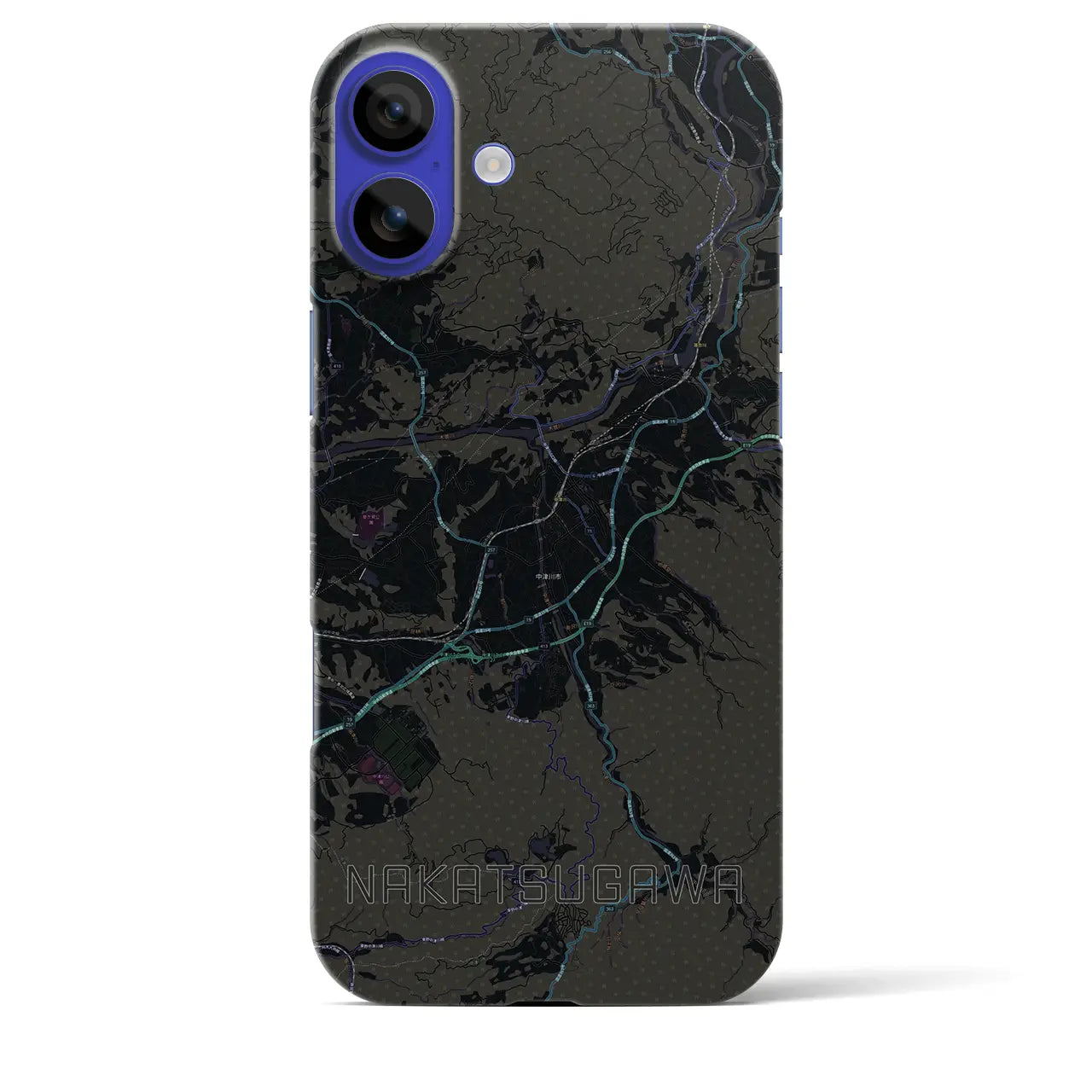 【中津川(岐阜県)】地図柄iPhoneケース(バックカバータイプ)