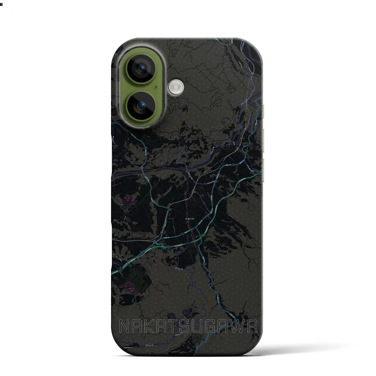 【中津川(岐阜県)】地図柄iPhoneケース(バックカバータイプ)