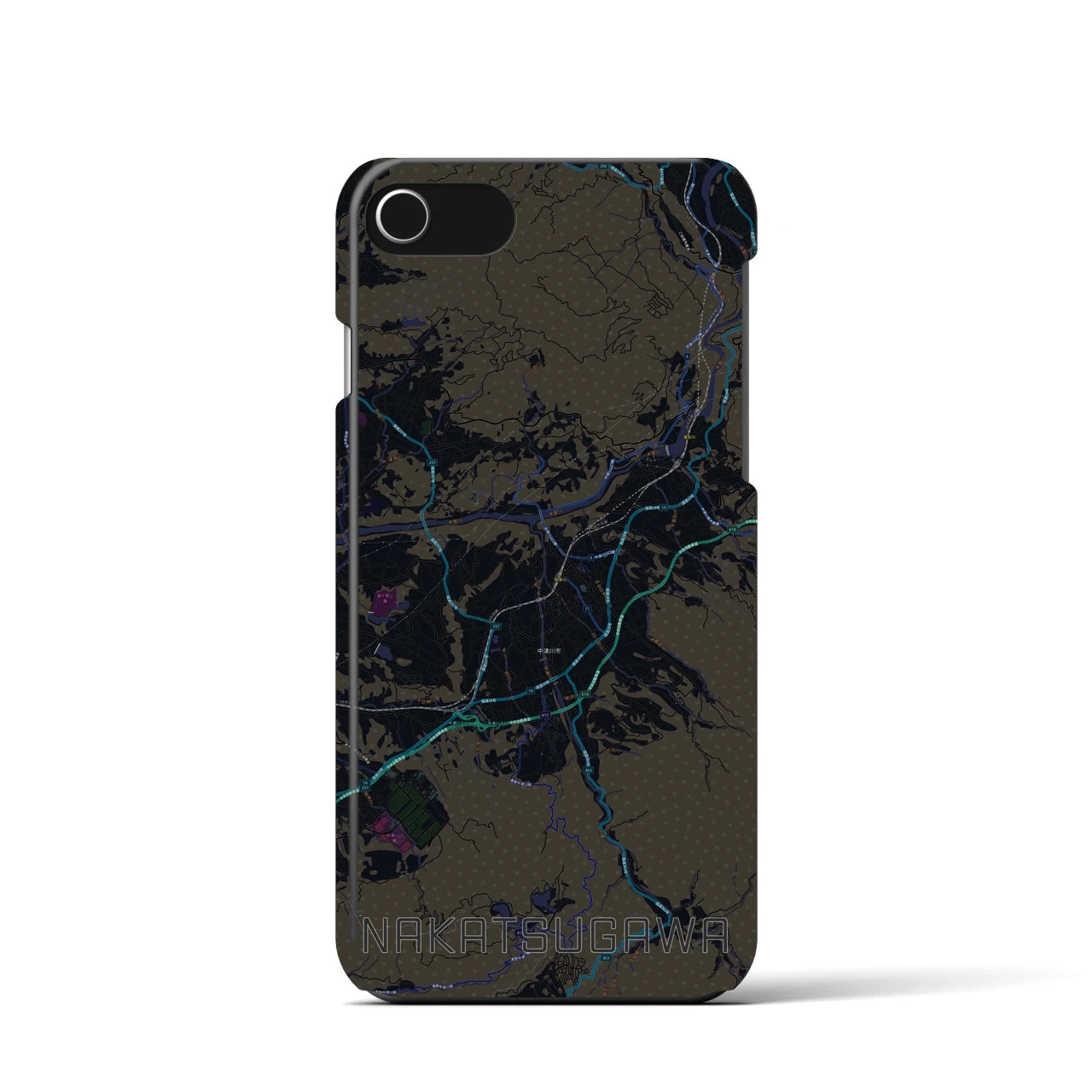 【中津川(岐阜県)】地図柄iPhoneケース(バックカバータイプ)