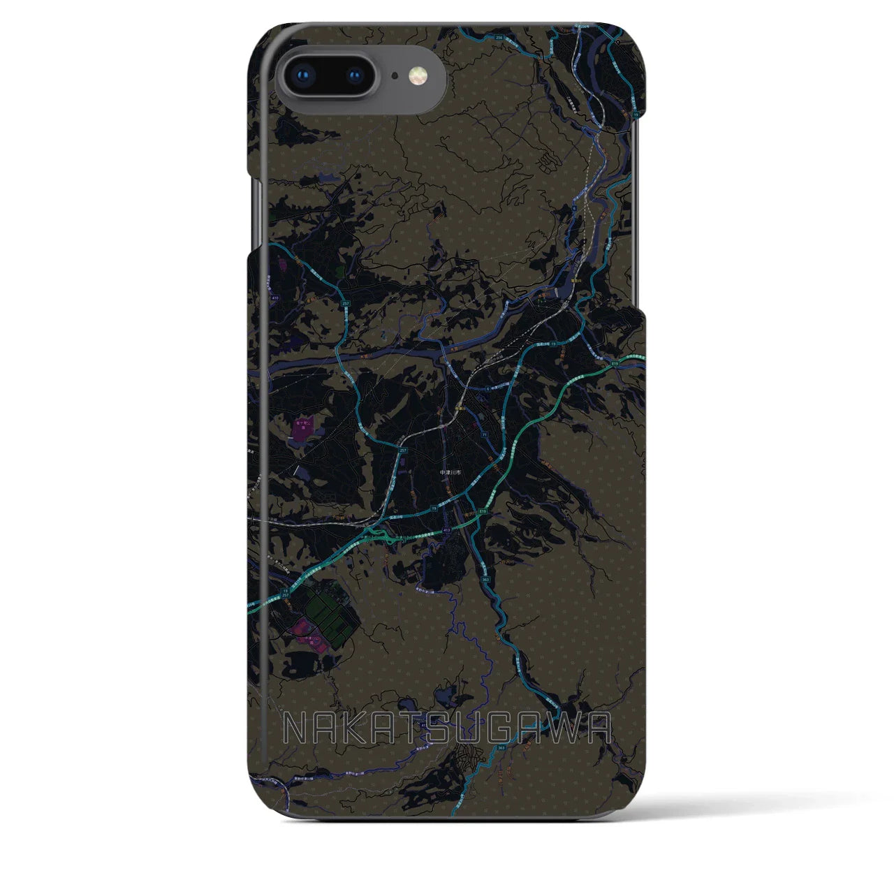 【中津川(岐阜県)】地図柄iPhoneケース(バックカバータイプ)