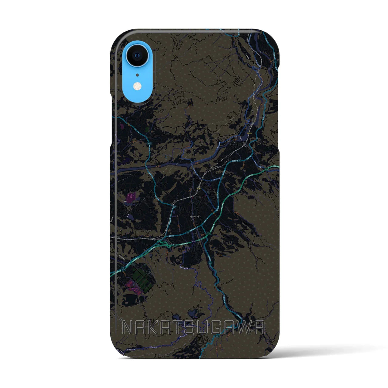 【中津川(岐阜県)】地図柄iPhoneケース(バックカバータイプ)