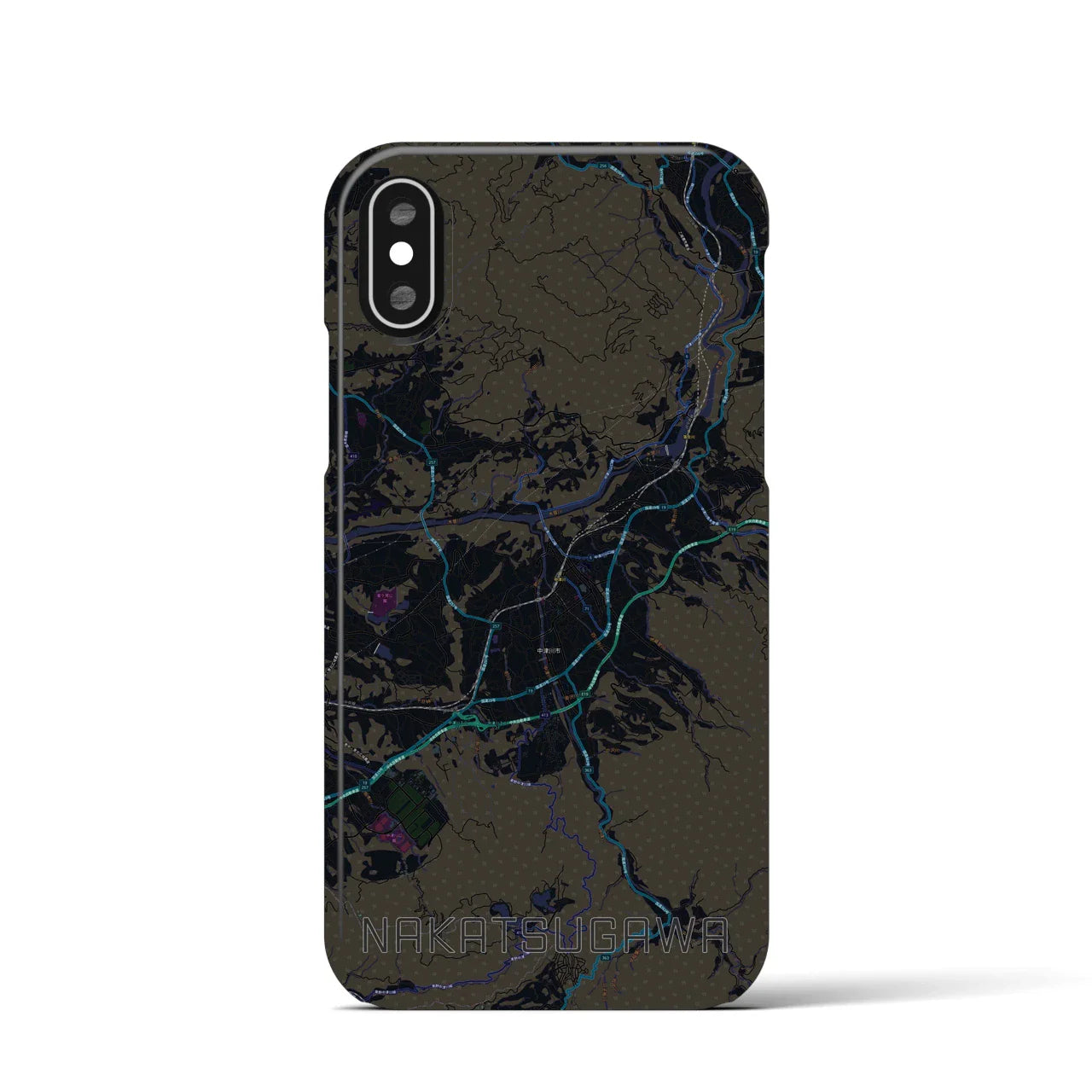 【中津川(岐阜県)】地図柄iPhoneケース(バックカバータイプ)
