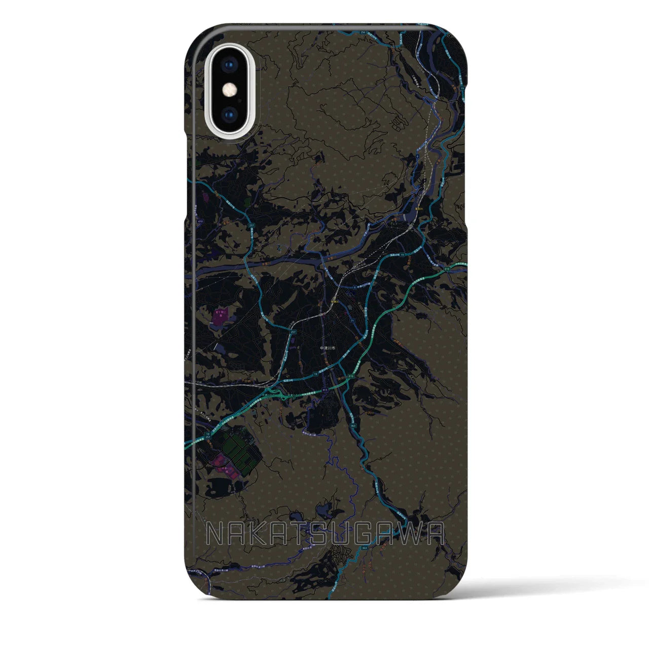 【中津川(岐阜県)】地図柄iPhoneケース(バックカバータイプ)