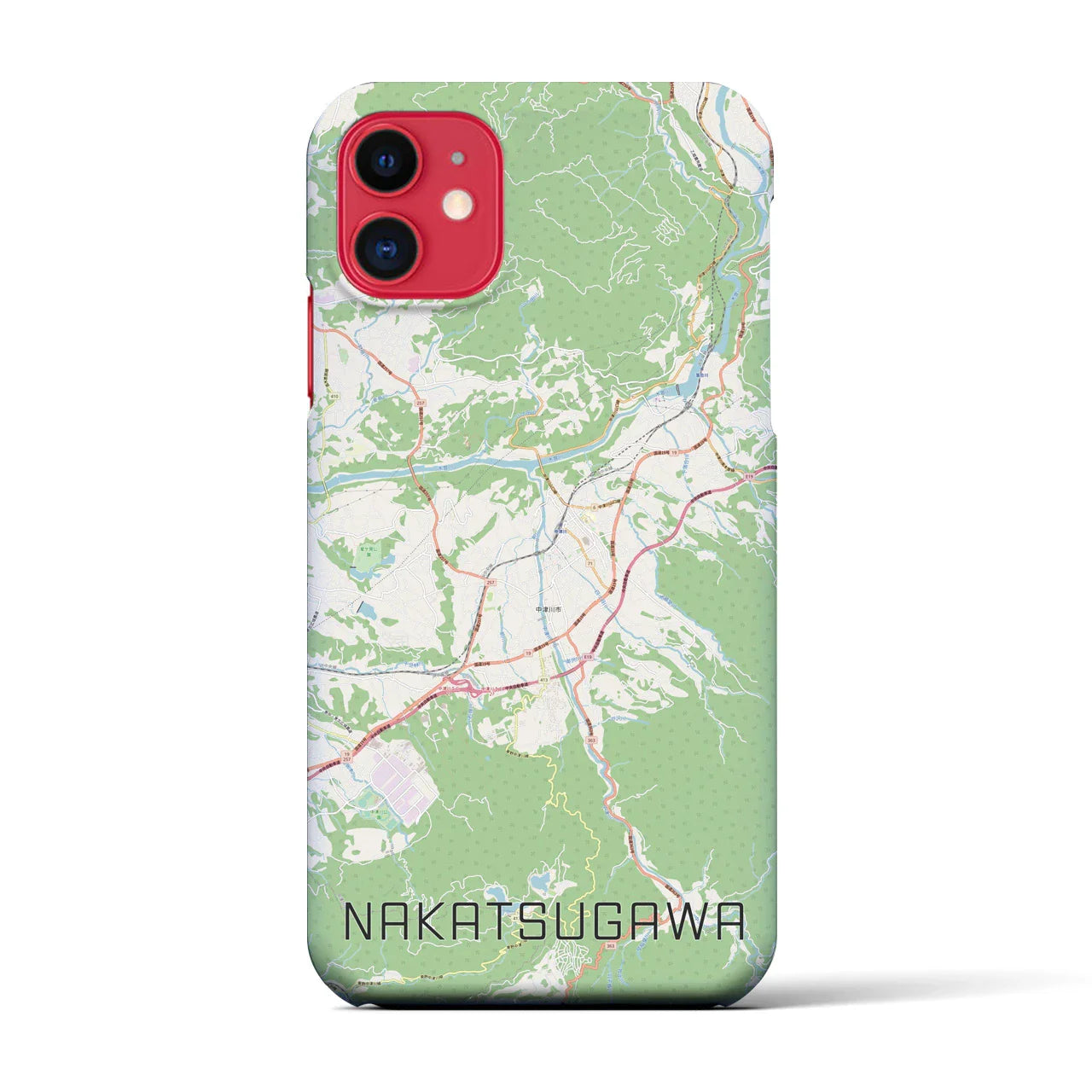 【中津川(岐阜県)】地図柄iPhoneケース(バックカバータイプ)