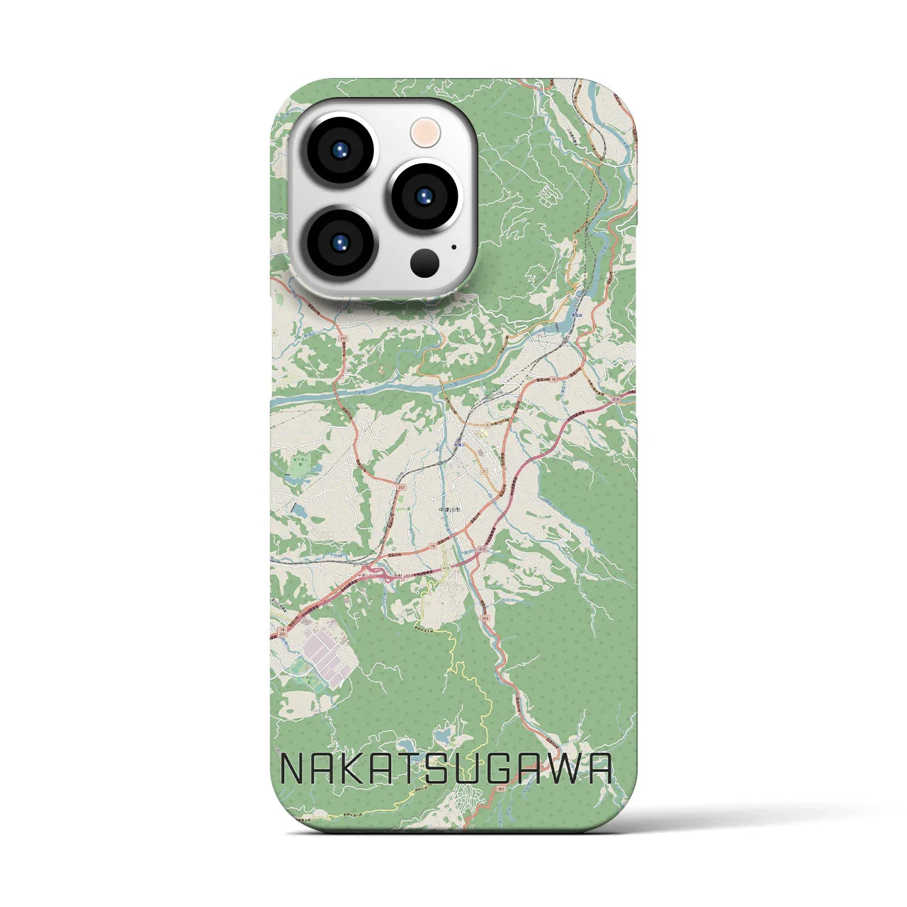 【中津川(岐阜県)】地図柄iPhoneケース(バックカバータイプ)