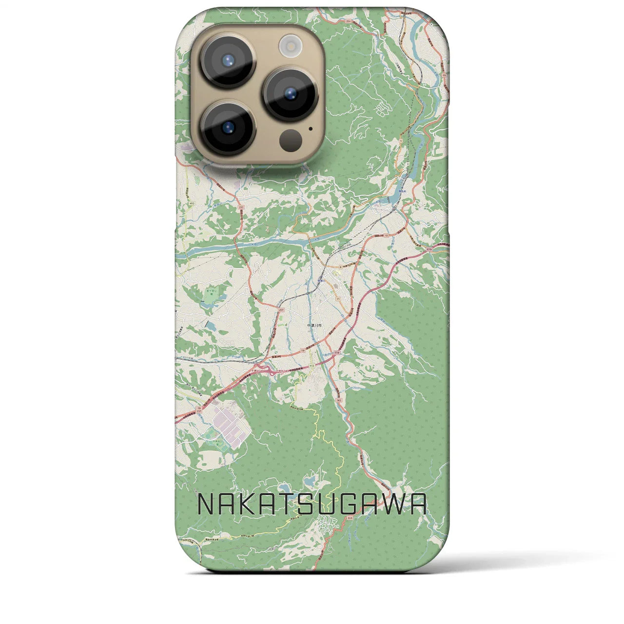 【中津川(岐阜県)】地図柄iPhoneケース(バックカバータイプ)