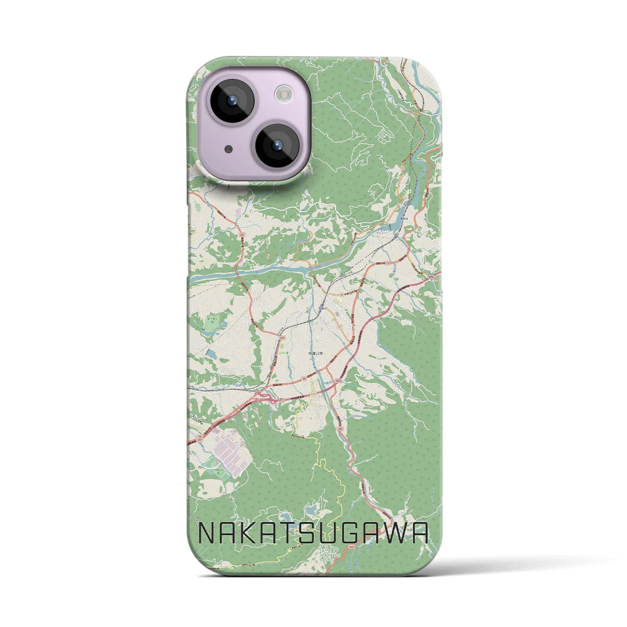【中津川(岐阜県)】地図柄iPhoneケース(バックカバータイプ)