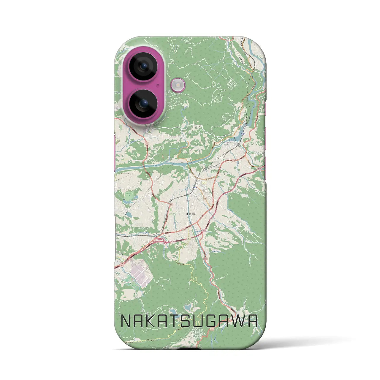 【中津川(岐阜県)】地図柄iPhoneケース(バックカバータイプ)