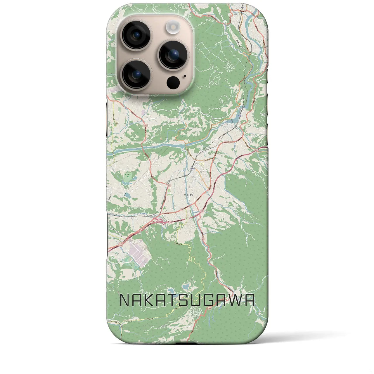 【中津川(岐阜県)】地図柄iPhoneケース(バックカバータイプ)
