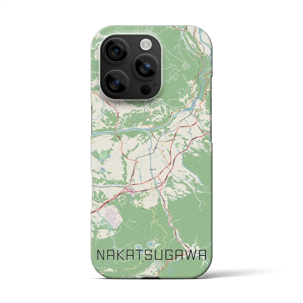 【中津川(岐阜県)】地図柄iPhoneケース(バックカバータイプ)