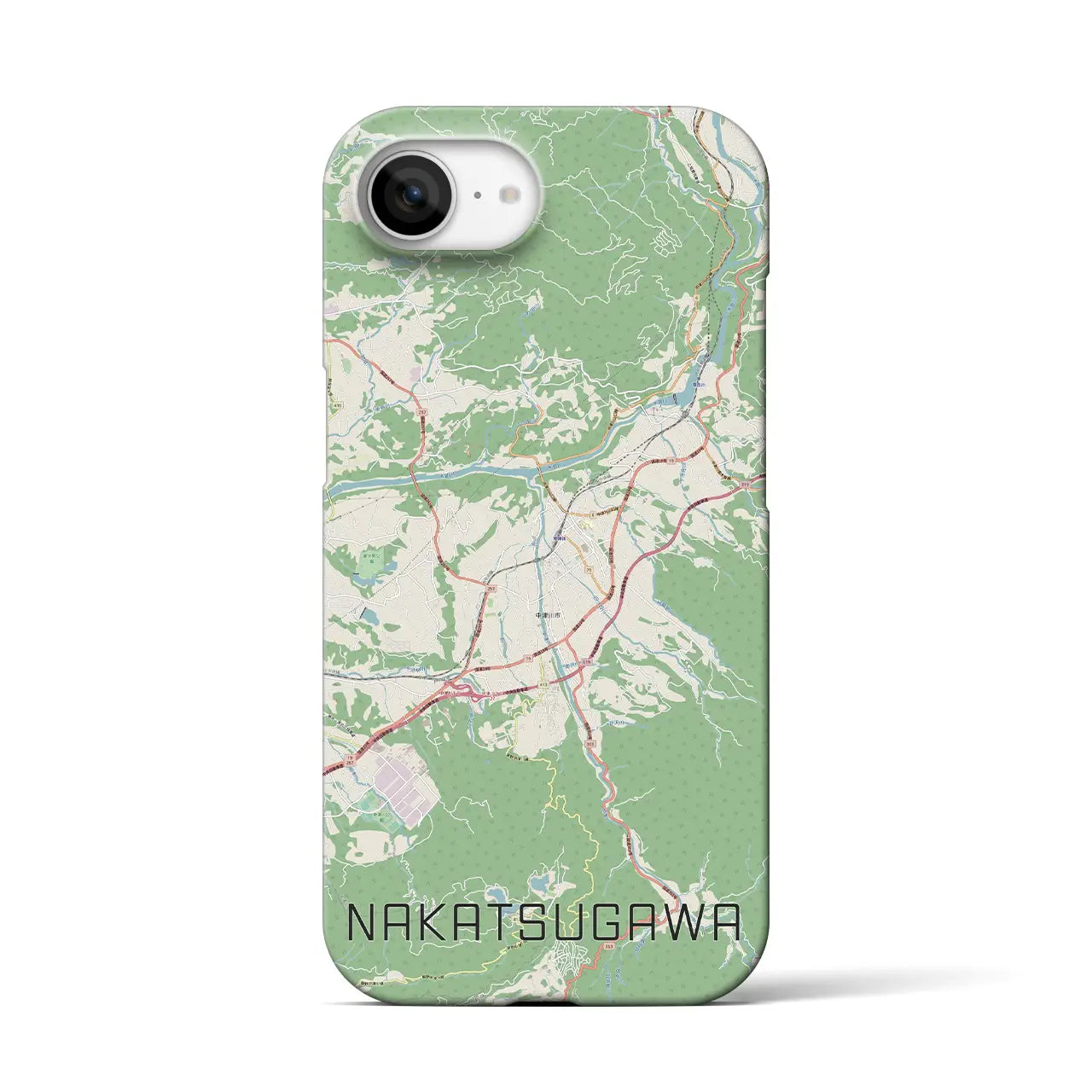 【中津川(岐阜県)】地図柄iPhoneケース(バックカバータイプ)