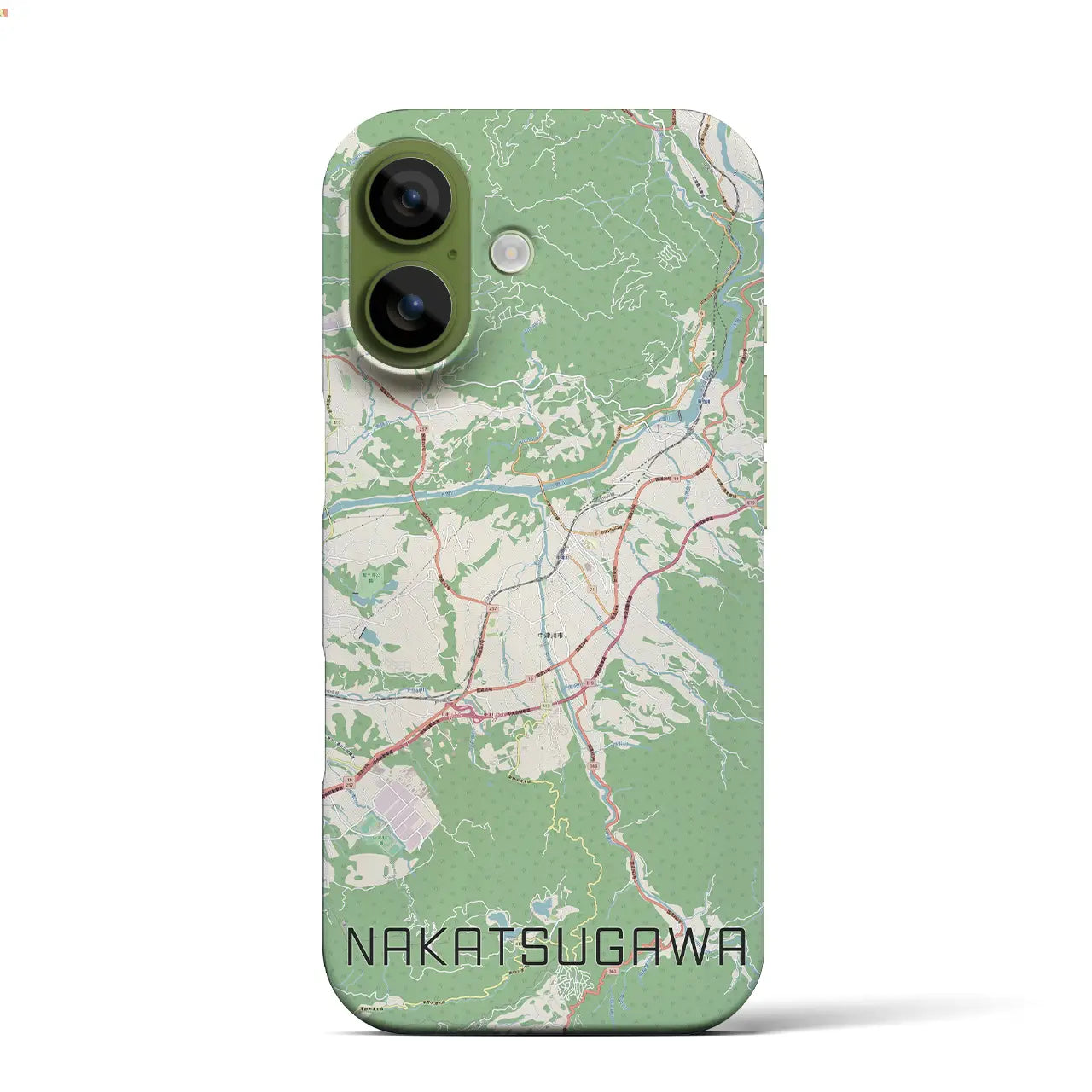 【中津川(岐阜県)】地図柄iPhoneケース(バックカバータイプ)