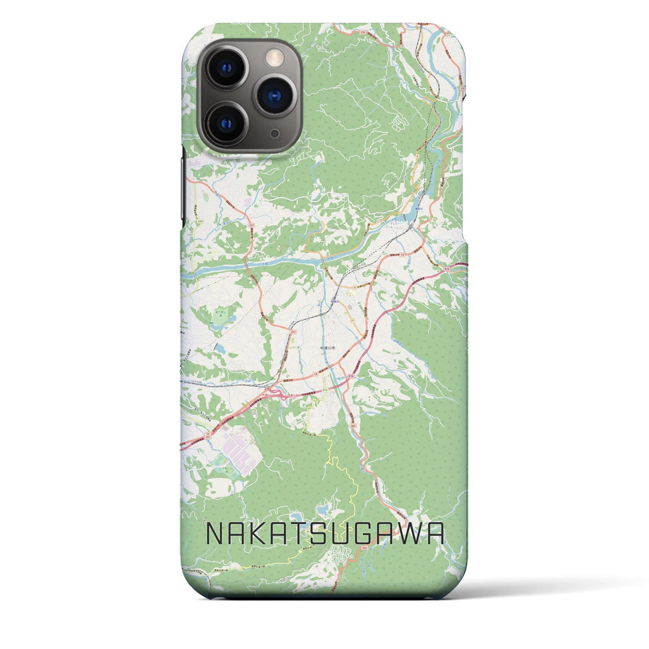 【中津川(岐阜県)】地図柄iPhoneケース(バックカバータイプ)