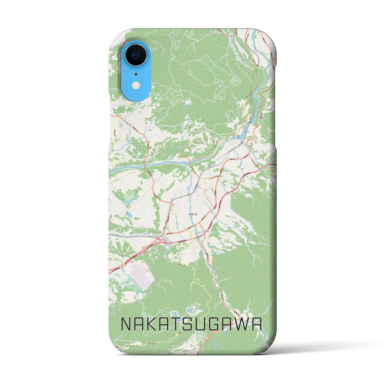【中津川(岐阜県)】地図柄iPhoneケース(バックカバータイプ)