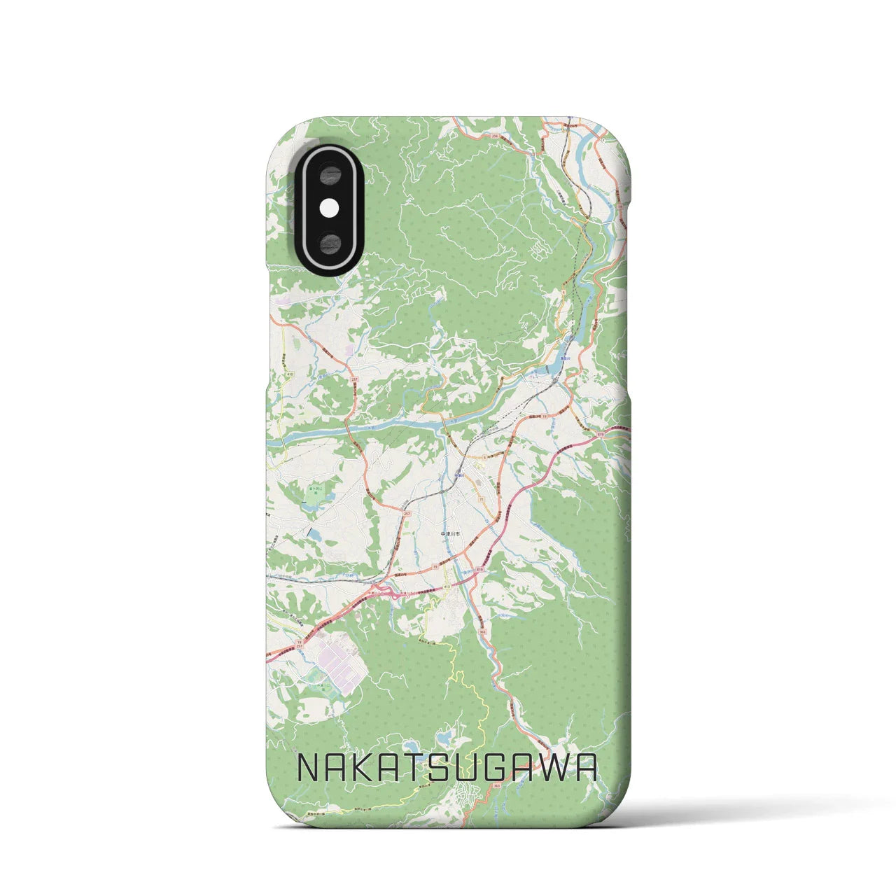 【中津川(岐阜県)】地図柄iPhoneケース(バックカバータイプ)