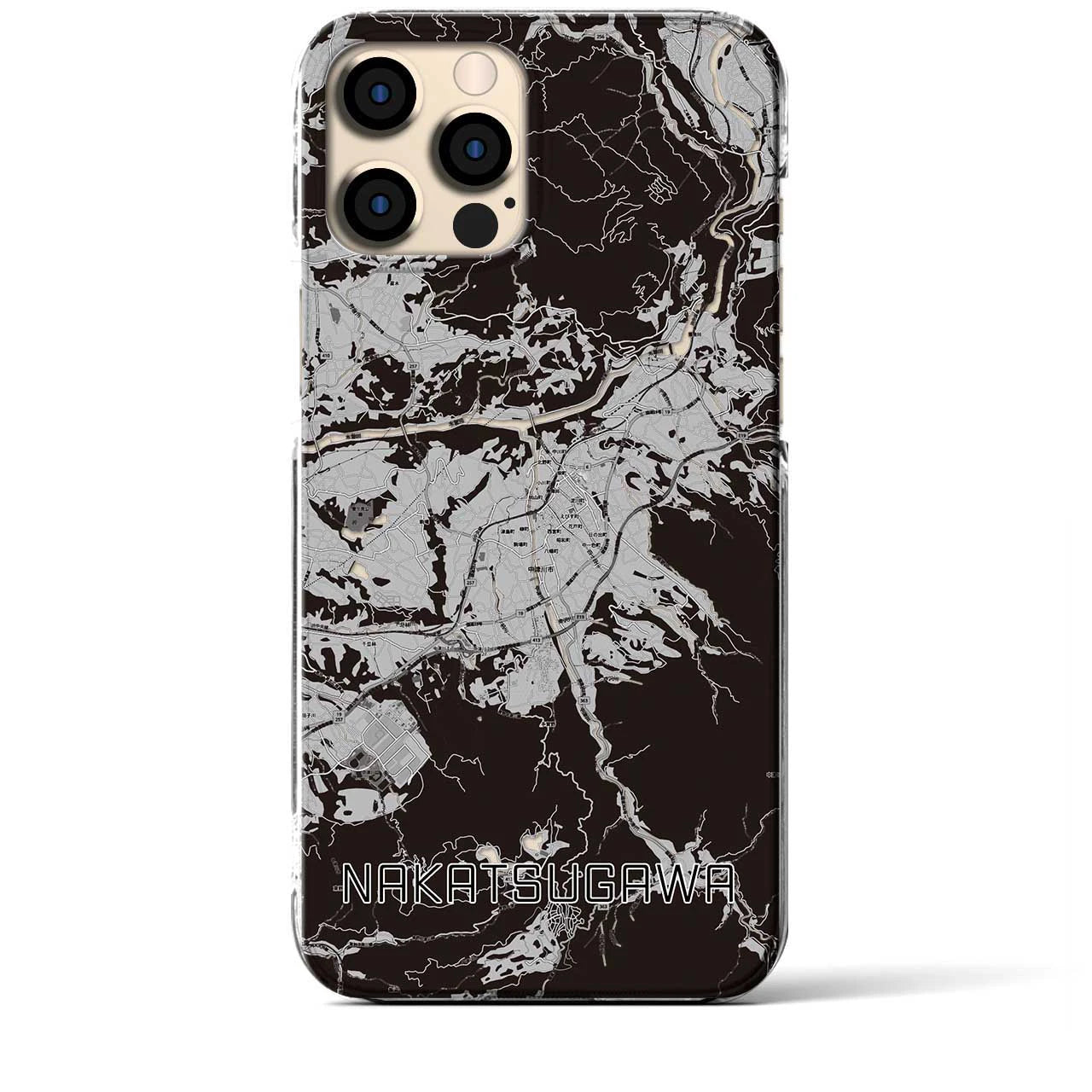 【中津川(岐阜県)】地図柄iPhoneケース(クリアタイプ)