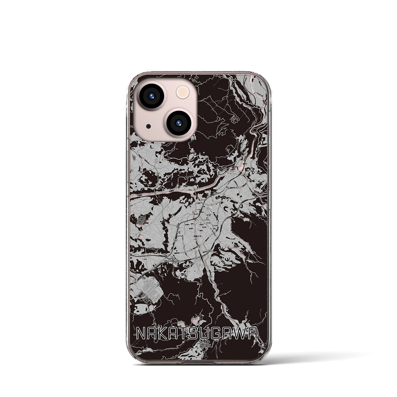 【中津川(岐阜県)】地図柄iPhoneケース(クリアタイプ)