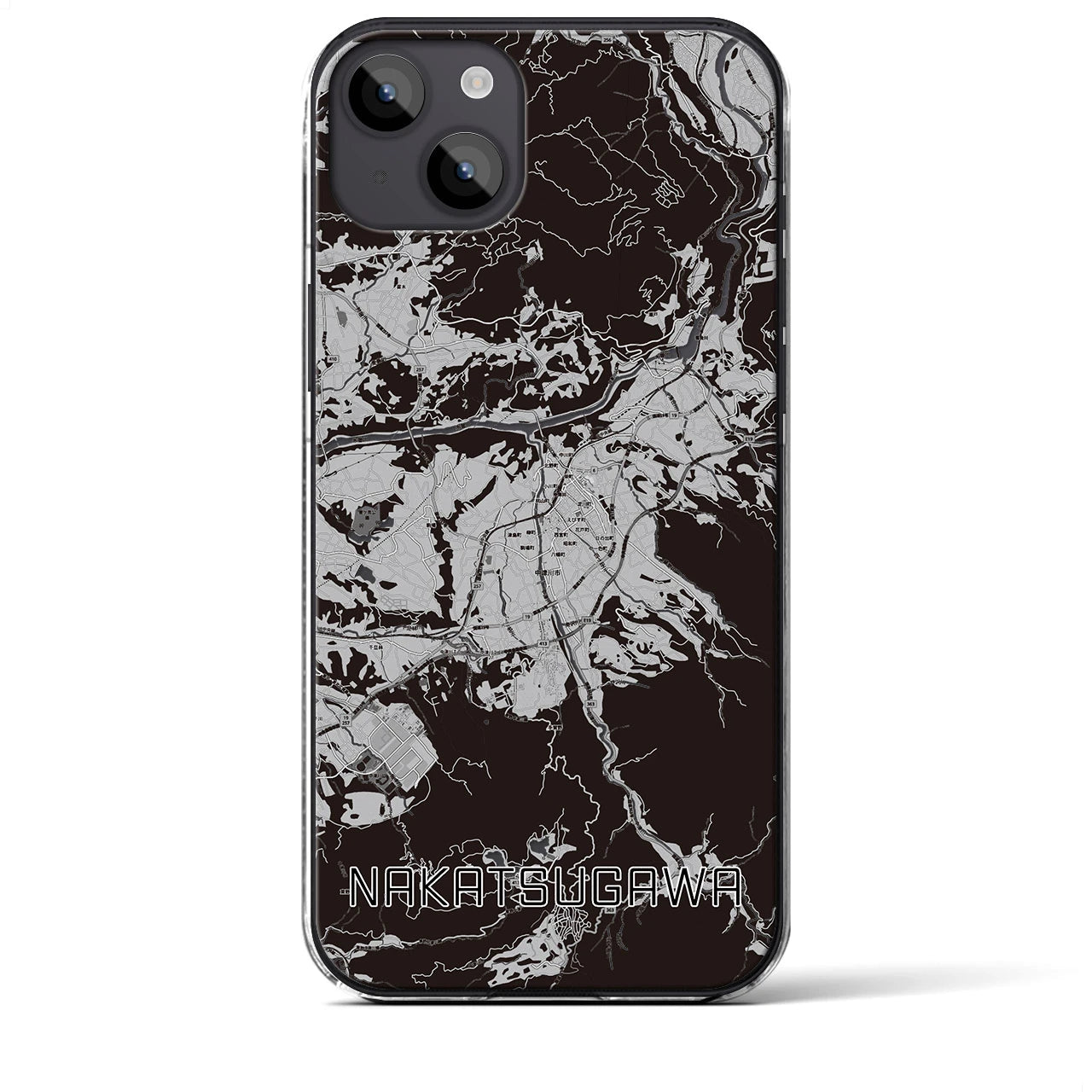 【中津川(岐阜県)】地図柄iPhoneケース(クリアタイプ)