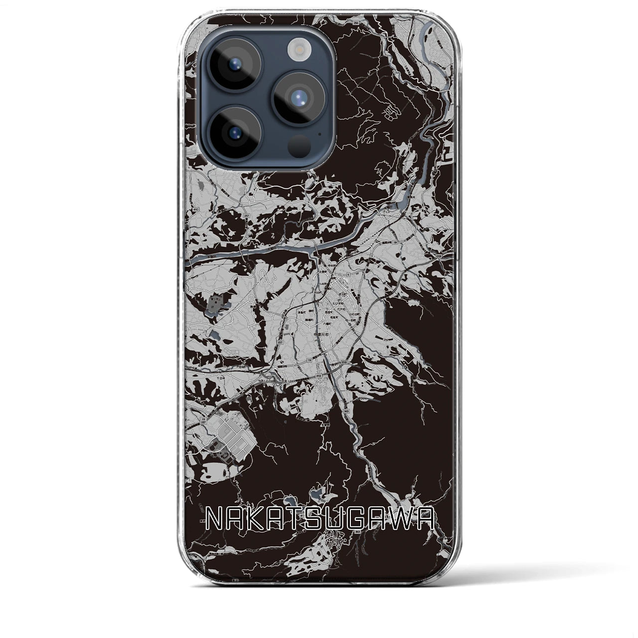 【中津川(岐阜県)】地図柄iPhoneケース(クリアタイプ)