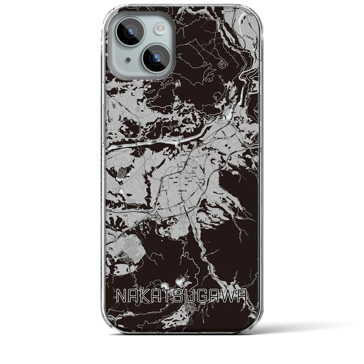 【中津川(岐阜県)】地図柄iPhoneケース(クリアタイプ)