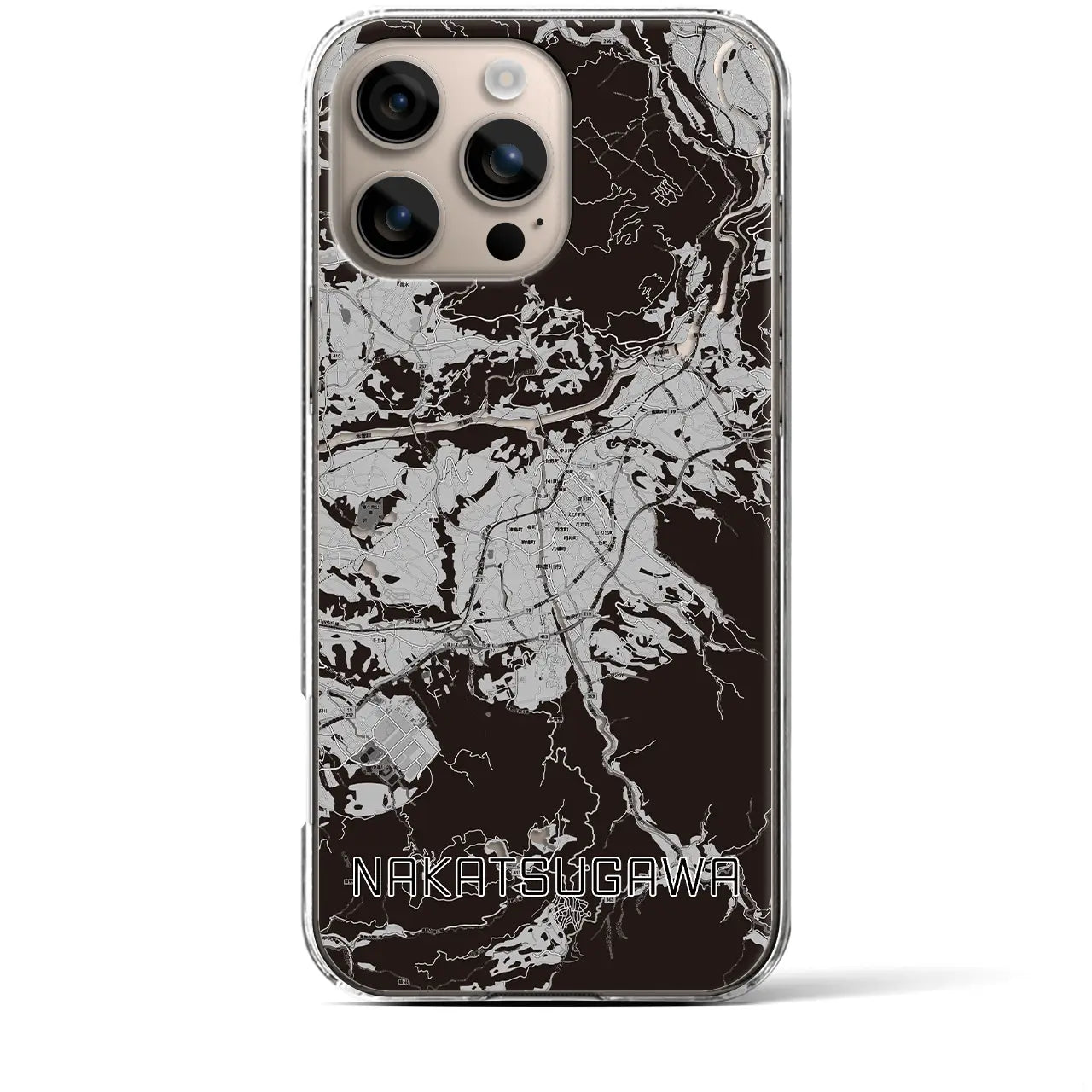 【中津川(岐阜県)】地図柄iPhoneケース(クリアタイプ)