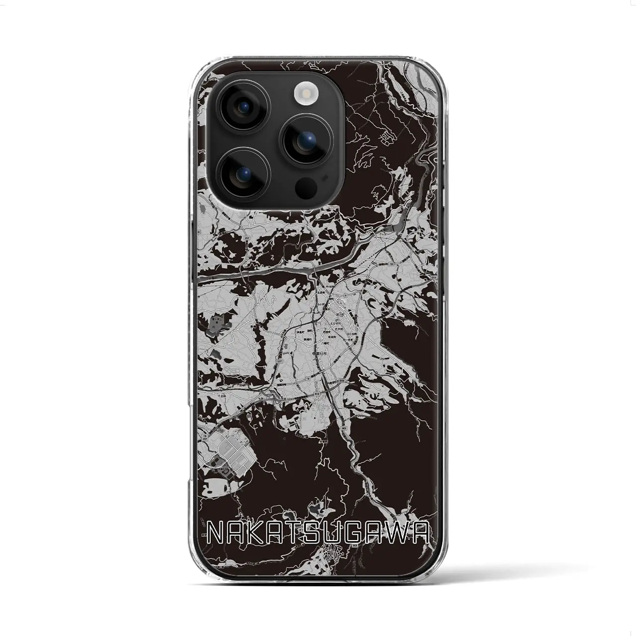 【中津川(岐阜県)】地図柄iPhoneケース(クリアタイプ)