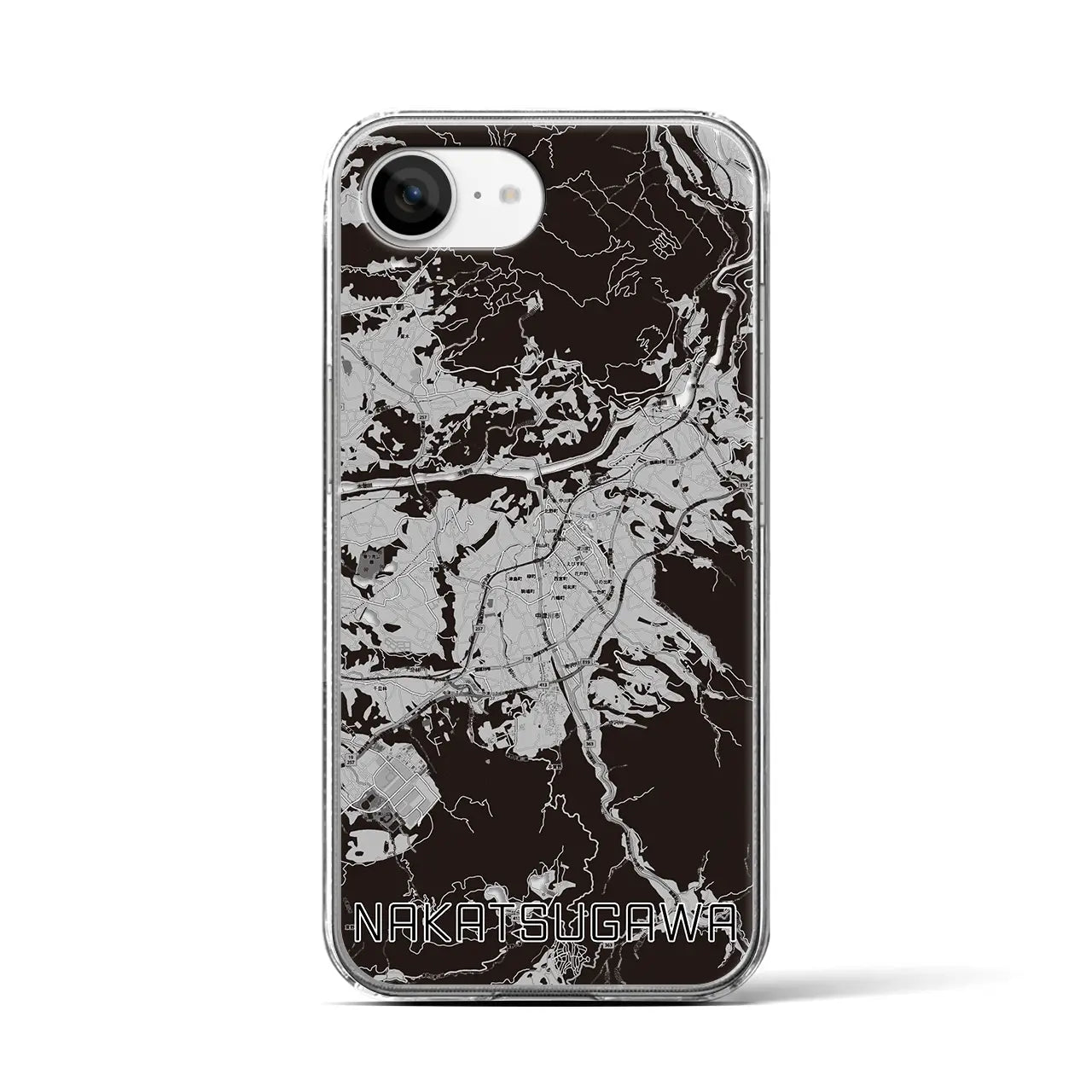 【中津川(岐阜県)】地図柄iPhoneケース(クリアタイプ)