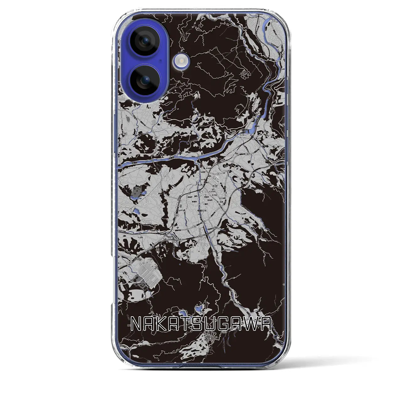【中津川(岐阜県)】地図柄iPhoneケース(クリアタイプ)