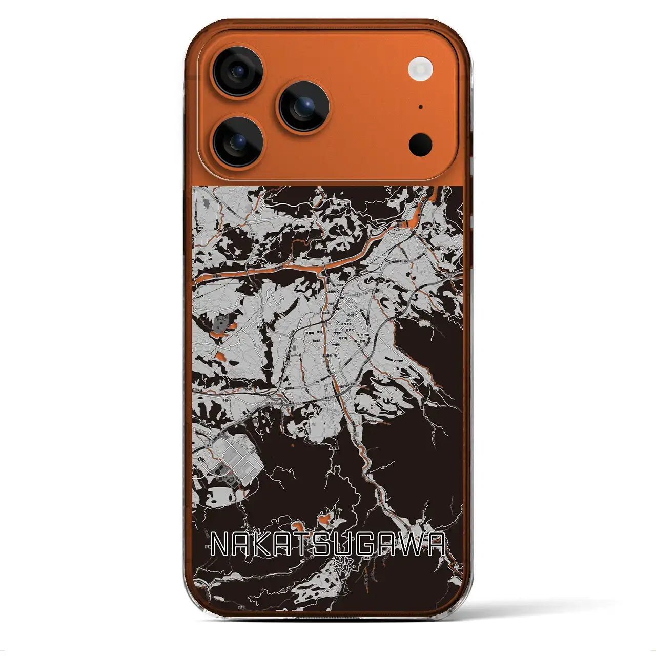 【中津川(岐阜県)】地図柄iPhoneケース(クリアタイプ)