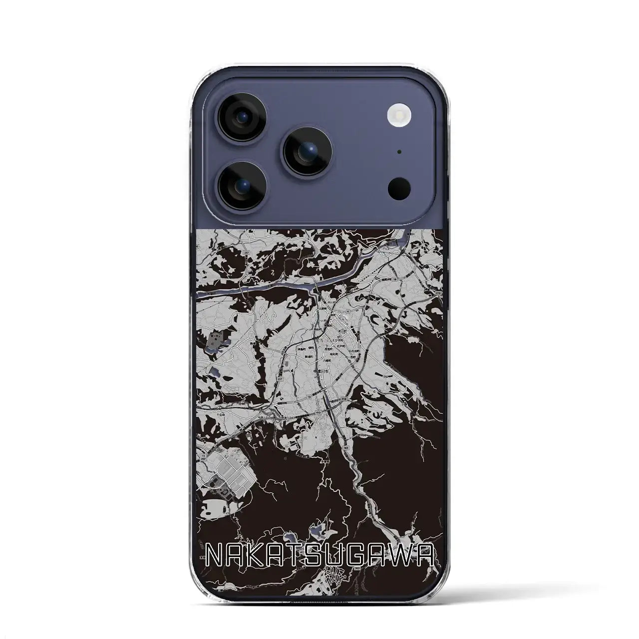 【中津川(岐阜県)】地図柄iPhoneケース(クリアタイプ)