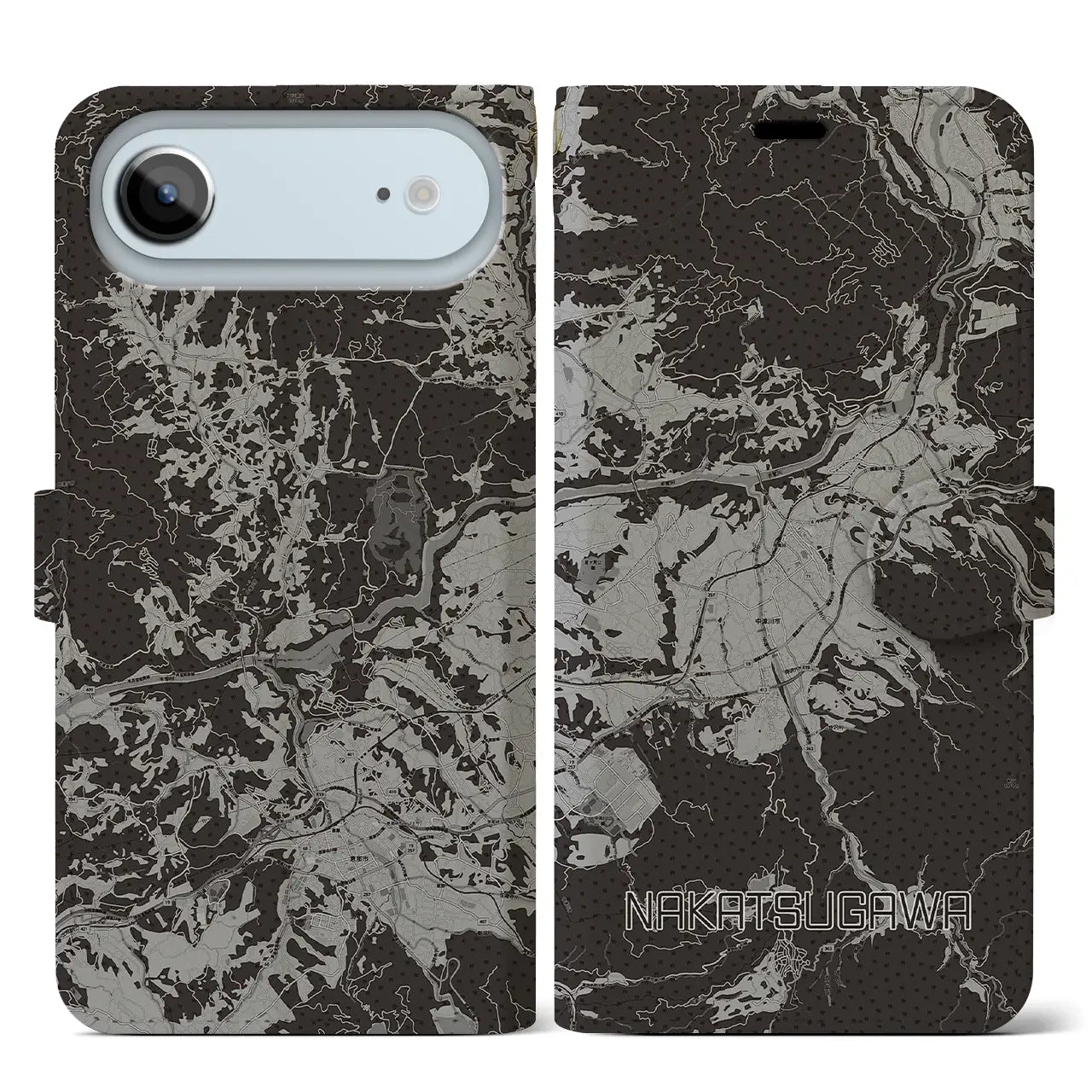 【中津川(岐阜県)】地図柄iPhoneケース(手帳タイプ)