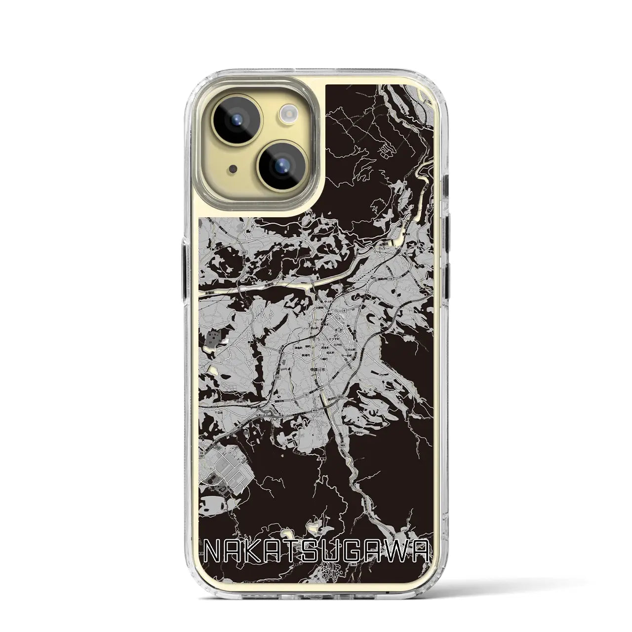 【中津川(岐阜県)】地図柄iPhoneケース(MagSafeタイプ)