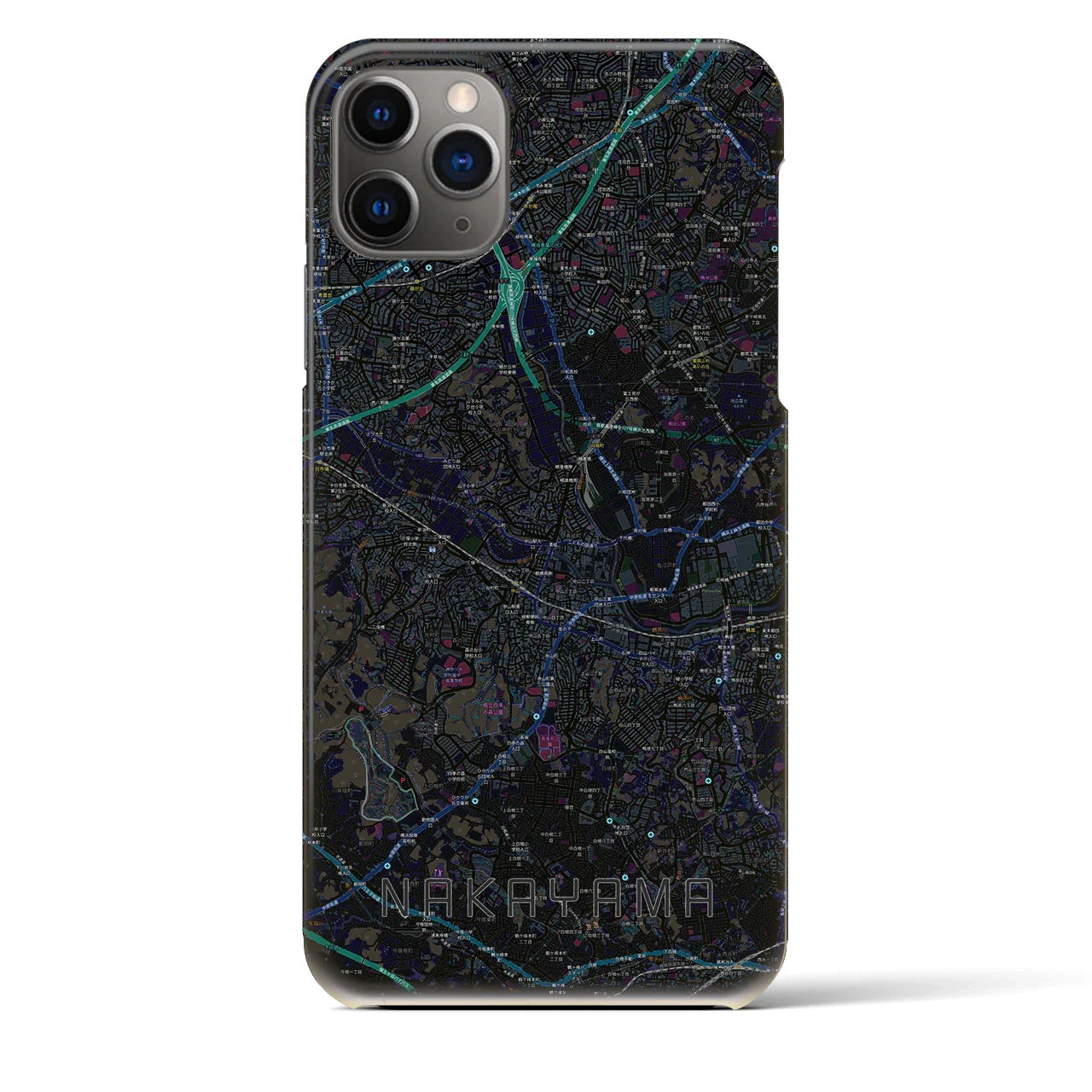 【中山(神奈川県)】地図柄iPhoneケース(バックカバータイプ)