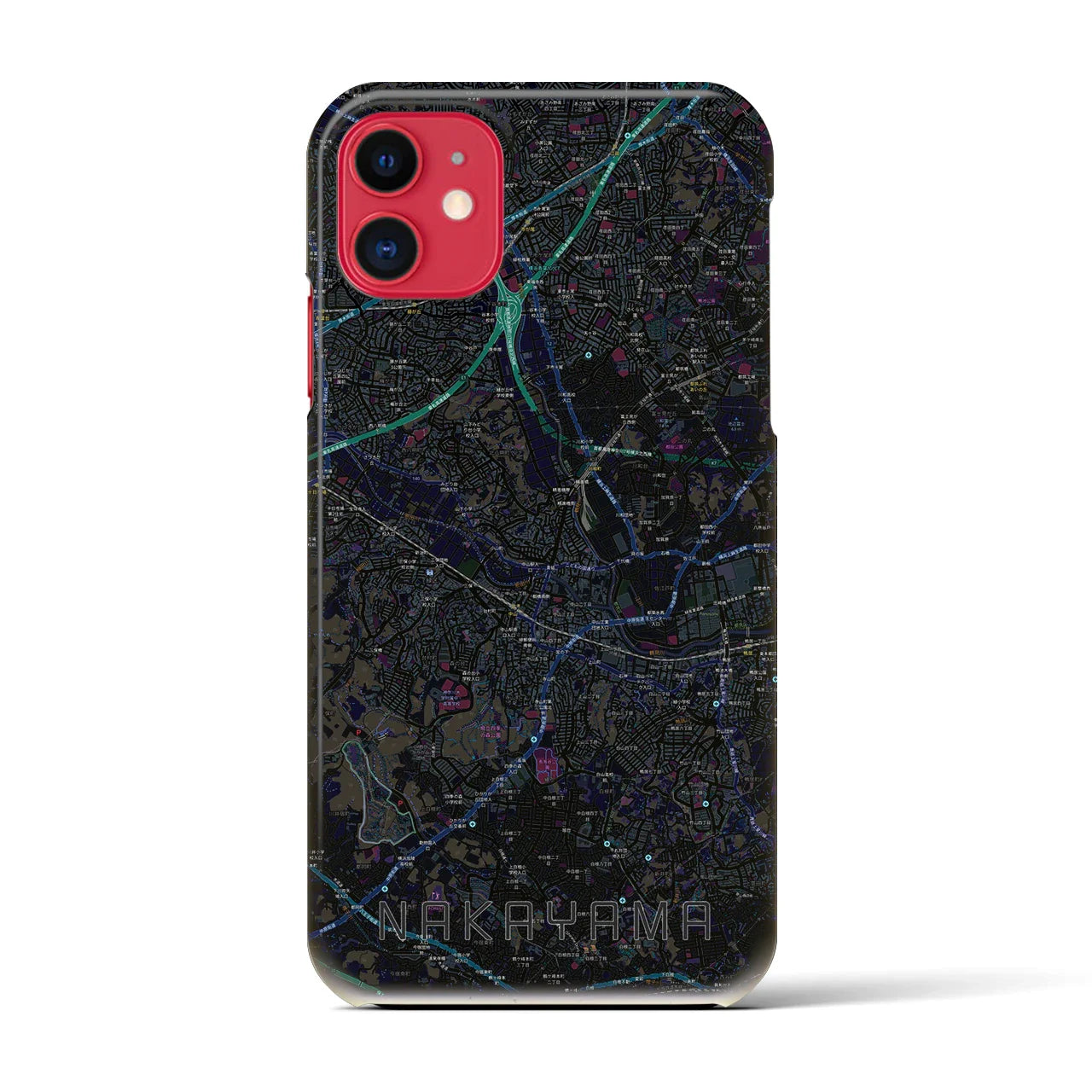 【中山(神奈川県)】地図柄iPhoneケース(バックカバータイプ)