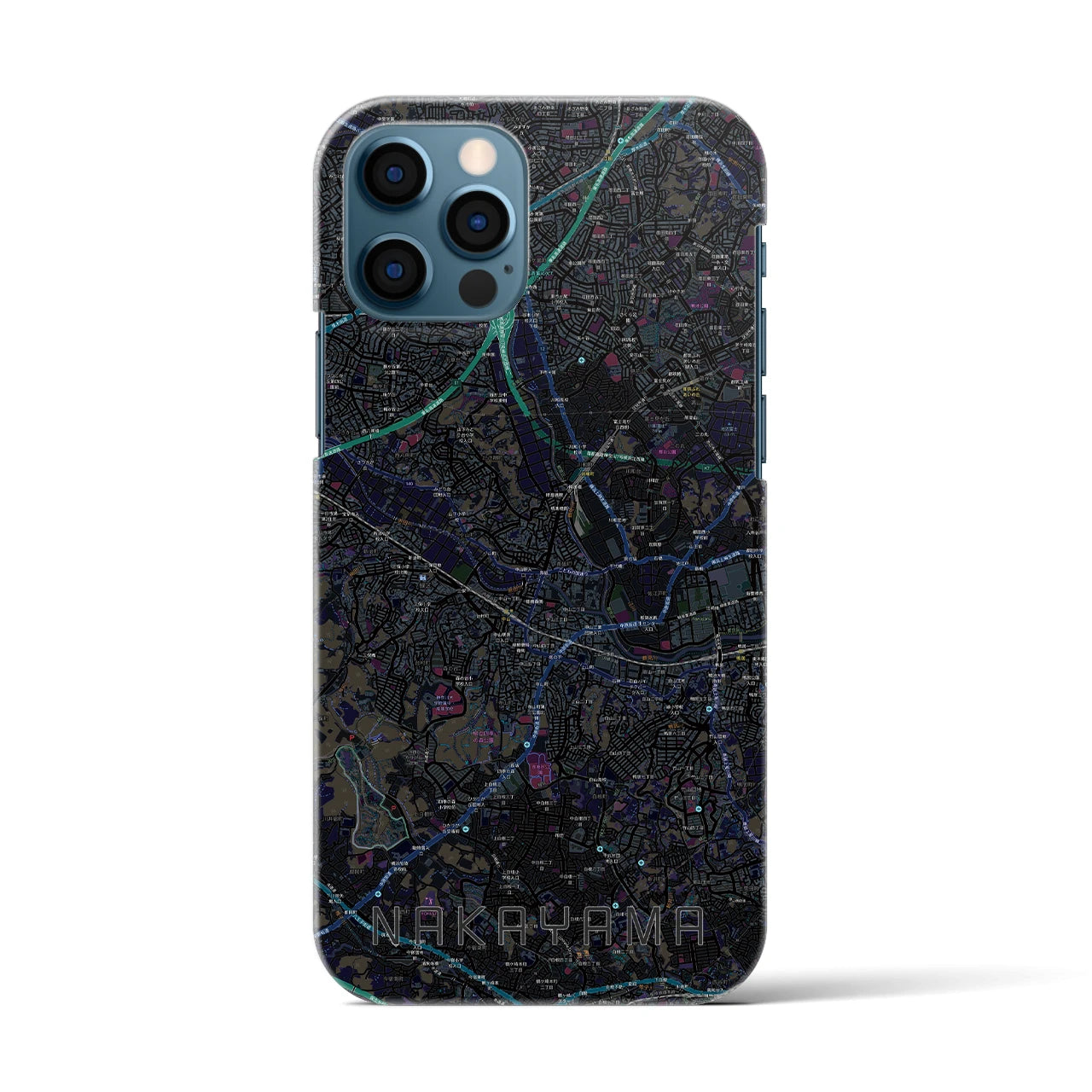 【中山(神奈川県)】地図柄iPhoneケース(バックカバータイプ)